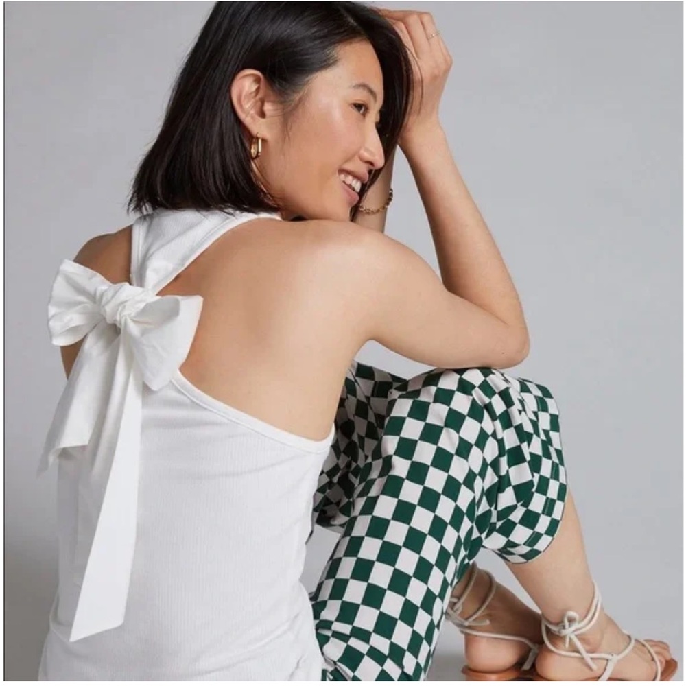 Sunday in Brooklyn x Anthropologie Racerback Bow-Tie Tank Top